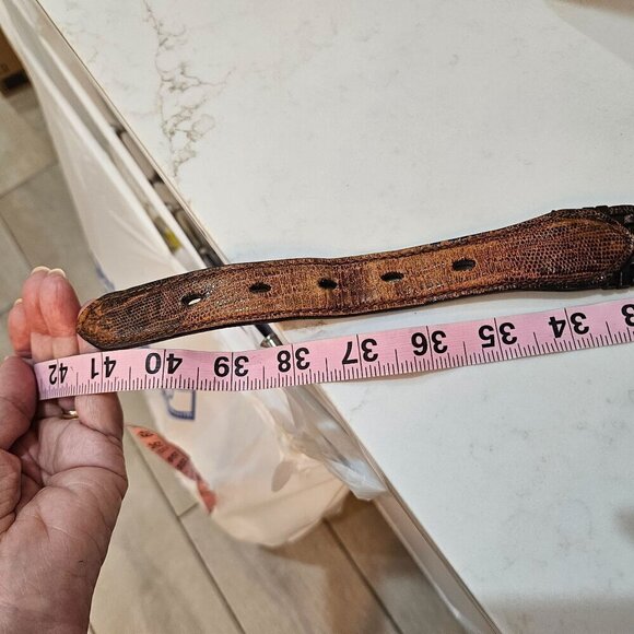 Brighton Men's Brown & Black Leather Braided Belt size 38 P4100 - Picture 6 of 11